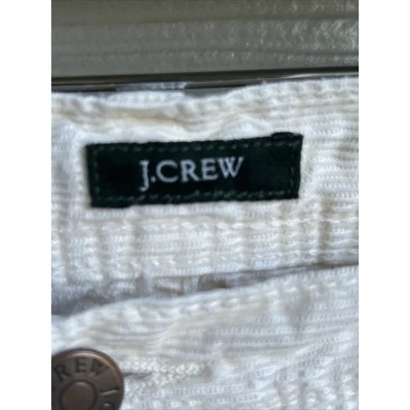 Vintage J Crew Corduroy Pants Womens 4 Short Bootcut Ivory Flare Preppy Cotton - Picture 3 of 8